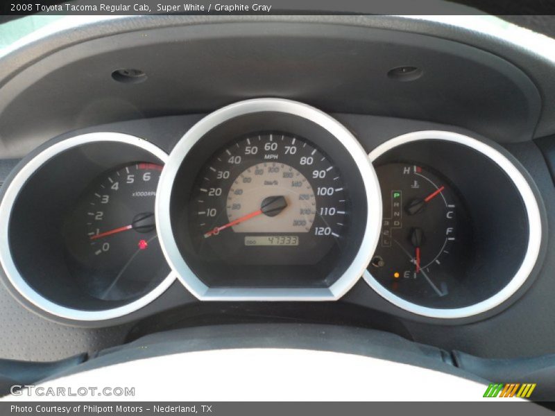 Super White / Graphite Gray 2008 Toyota Tacoma Regular Cab