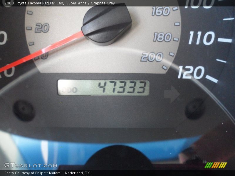 Super White / Graphite Gray 2008 Toyota Tacoma Regular Cab