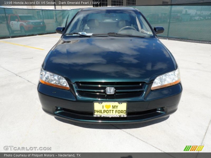 Dark Emerald Pearl / Ivory 1998 Honda Accord EX V6 Sedan