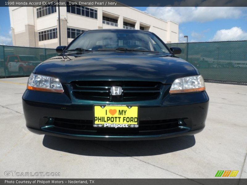 Dark Emerald Pearl / Ivory 1998 Honda Accord EX V6 Sedan