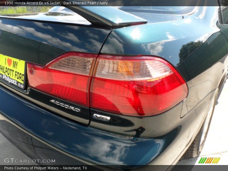 Dark Emerald Pearl / Ivory 1998 Honda Accord EX V6 Sedan