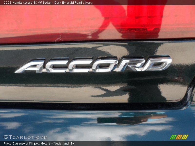Dark Emerald Pearl / Ivory 1998 Honda Accord EX V6 Sedan
