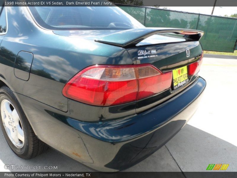 Dark Emerald Pearl / Ivory 1998 Honda Accord EX V6 Sedan