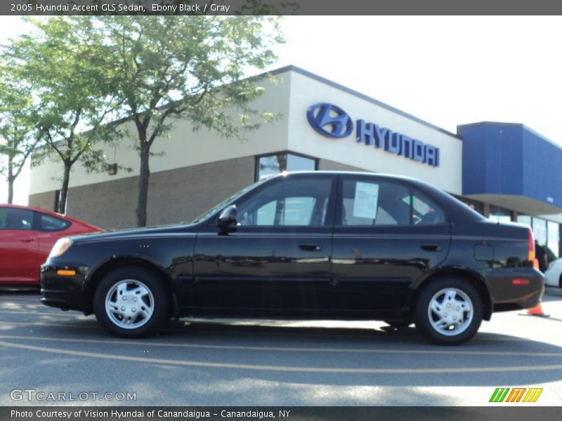 Ebony Black / Gray 2005 Hyundai Accent GLS Sedan