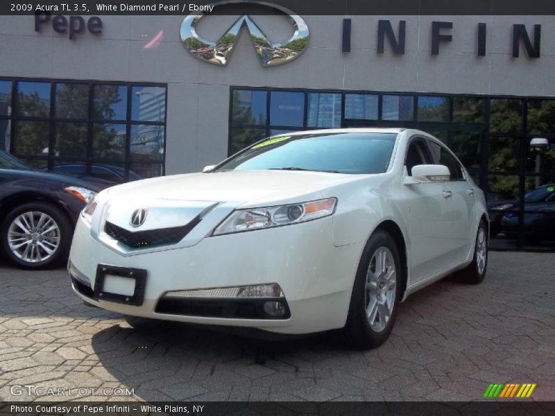 White Diamond Pearl / Ebony 2009 Acura TL 3.5