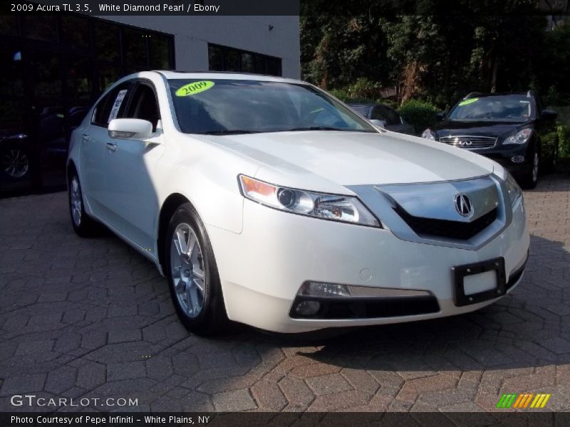 White Diamond Pearl / Ebony 2009 Acura TL 3.5