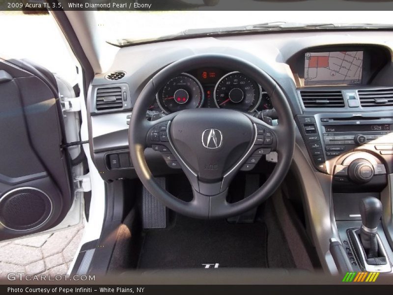 White Diamond Pearl / Ebony 2009 Acura TL 3.5