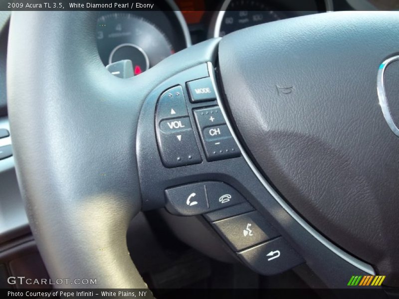White Diamond Pearl / Ebony 2009 Acura TL 3.5