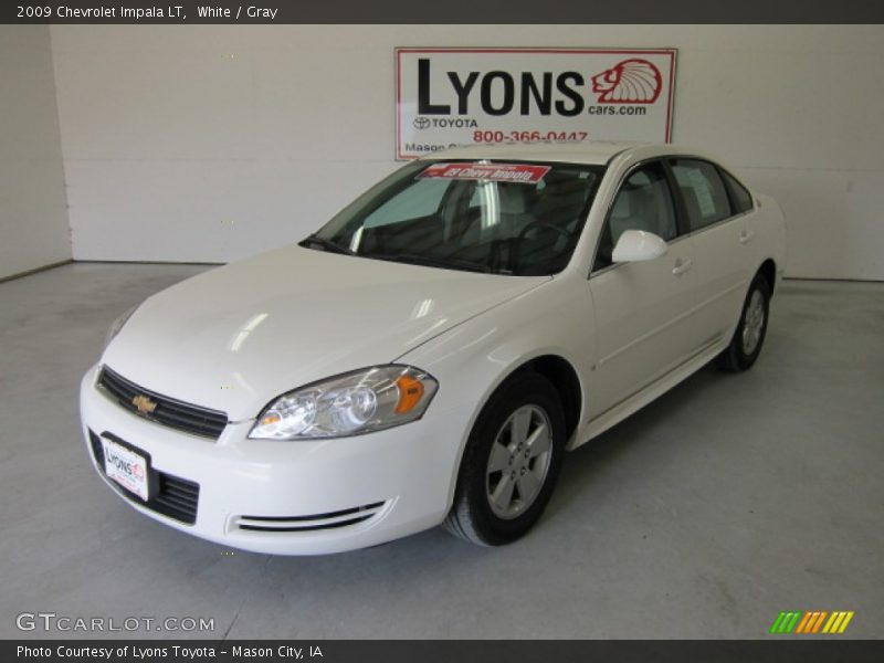White / Gray 2009 Chevrolet Impala LT