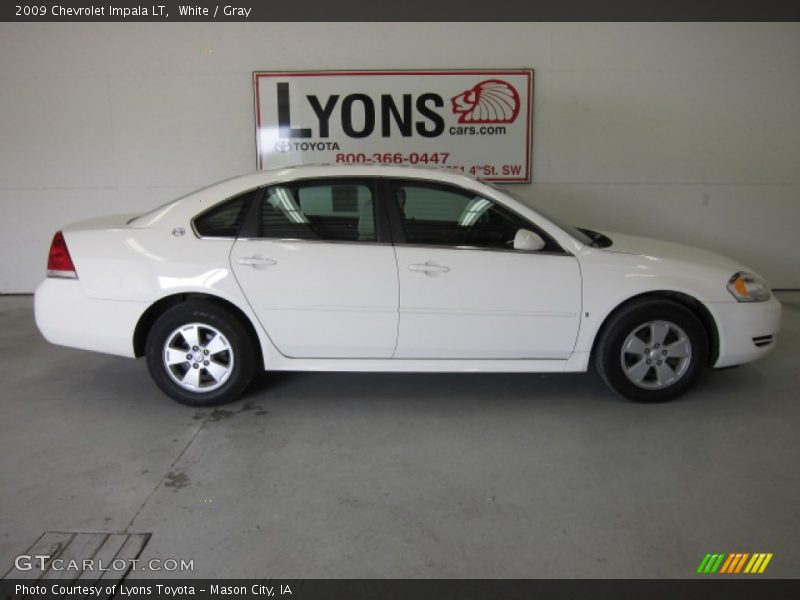 White / Gray 2009 Chevrolet Impala LT