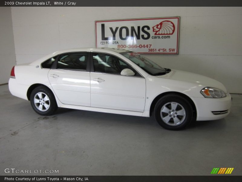 White / Gray 2009 Chevrolet Impala LT