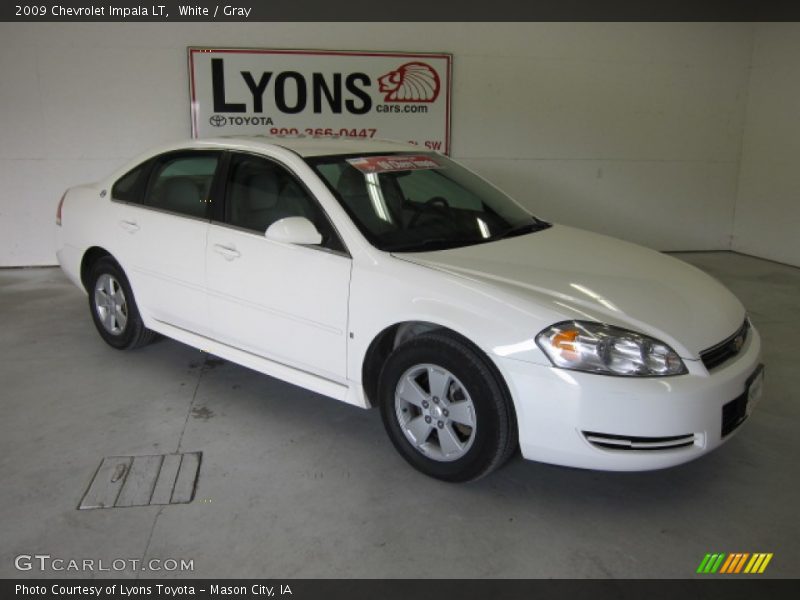 White / Gray 2009 Chevrolet Impala LT