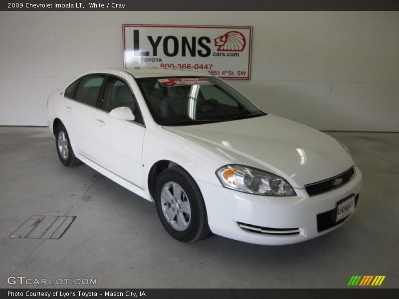 White / Gray 2009 Chevrolet Impala LT