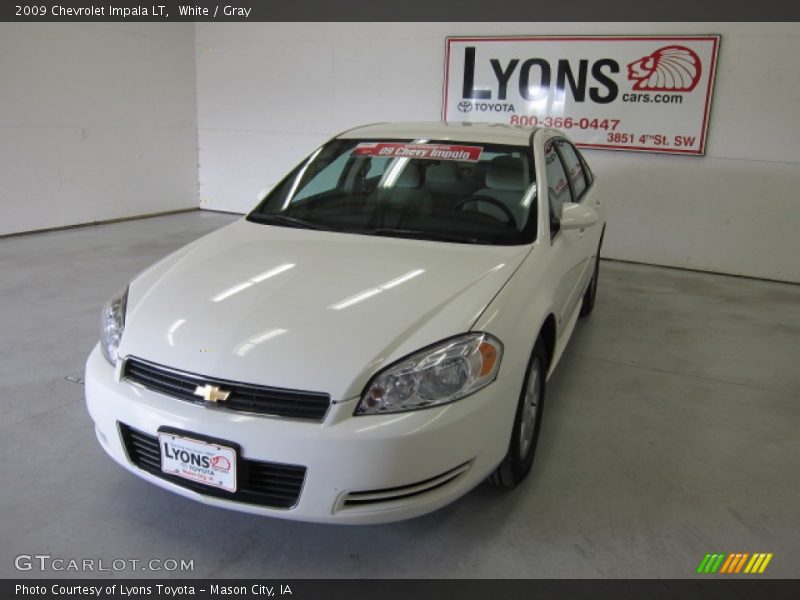 White / Gray 2009 Chevrolet Impala LT