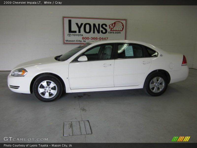 White / Gray 2009 Chevrolet Impala LT