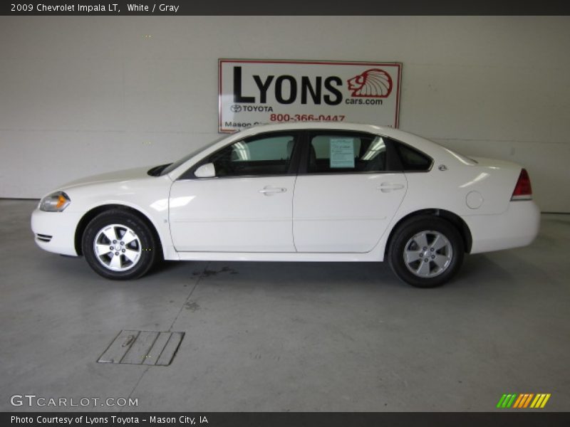 White / Gray 2009 Chevrolet Impala LT