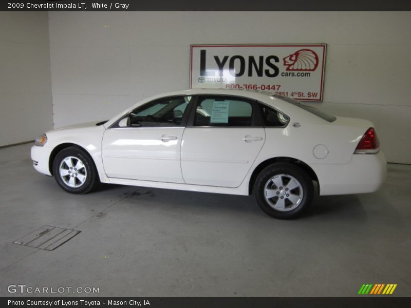 White / Gray 2009 Chevrolet Impala LT