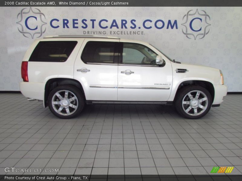 White Diamond / Cocoa/Light Cashmere 2008 Cadillac Escalade AWD