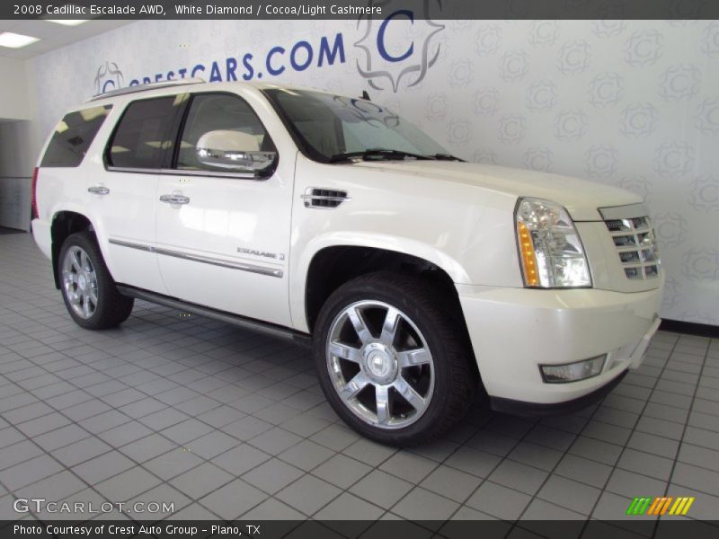 White Diamond / Cocoa/Light Cashmere 2008 Cadillac Escalade AWD