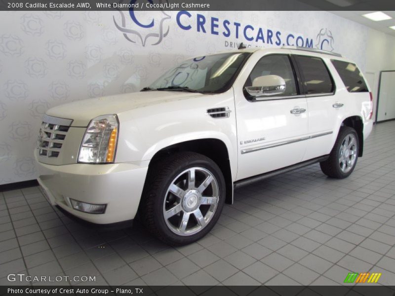 White Diamond / Cocoa/Light Cashmere 2008 Cadillac Escalade AWD