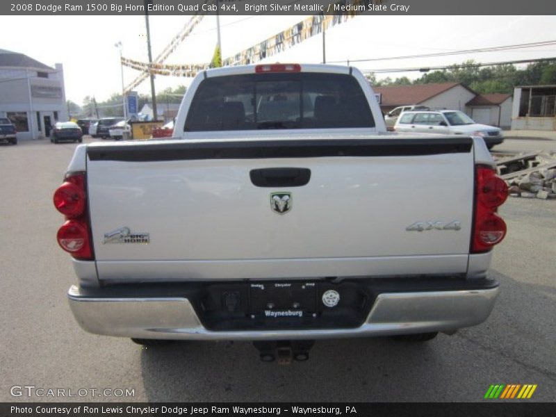 Bright Silver Metallic / Medium Slate Gray 2008 Dodge Ram 1500 Big Horn Edition Quad Cab 4x4