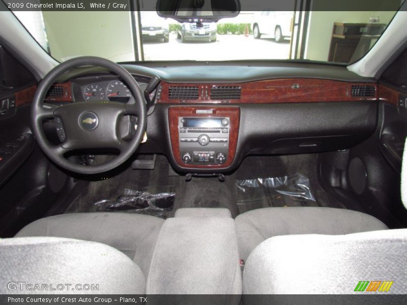 White / Gray 2009 Chevrolet Impala LS