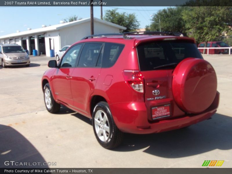 Barcelona Red Pearl / Ash Gray 2007 Toyota RAV4 Limited
