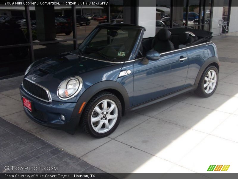 Horizon Blue / Black/Grey 2009 Mini Cooper S Convertible