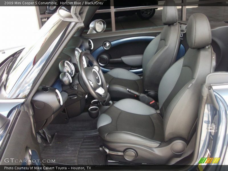 Horizon Blue / Black/Grey 2009 Mini Cooper S Convertible