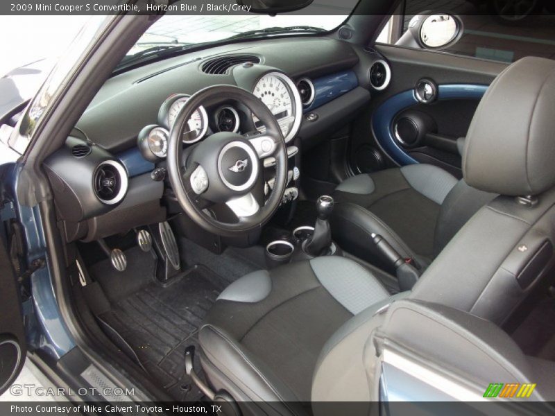 Horizon Blue / Black/Grey 2009 Mini Cooper S Convertible