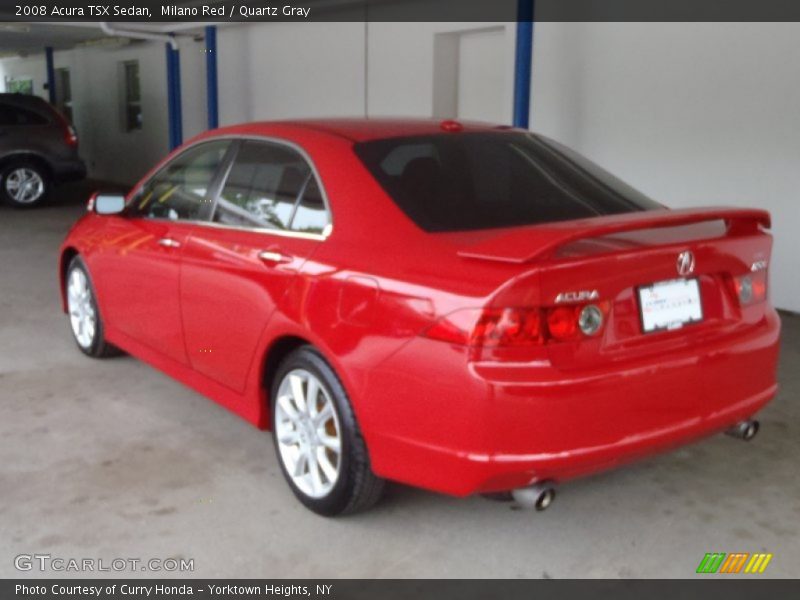 Milano Red / Quartz Gray 2008 Acura TSX Sedan