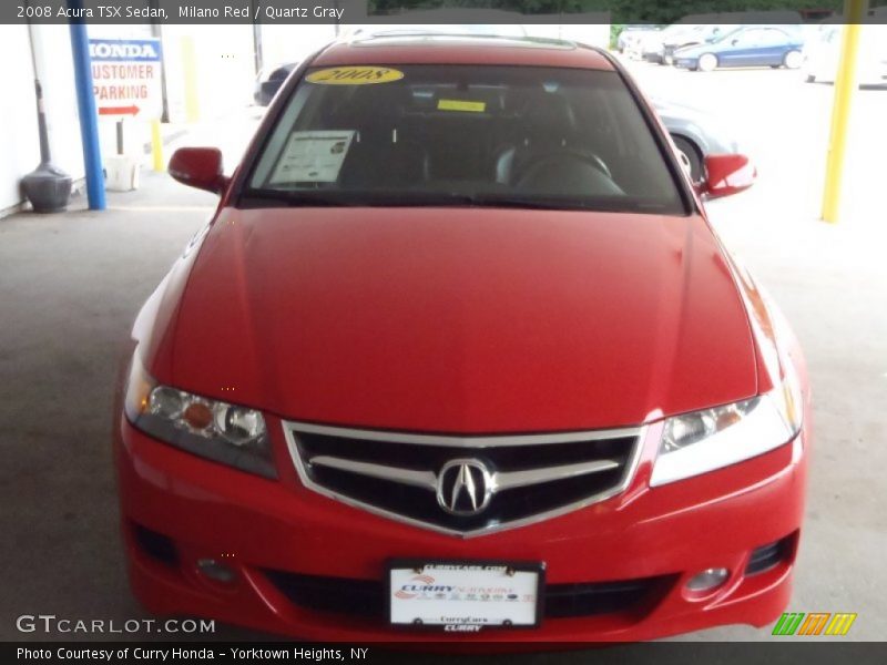 Milano Red / Quartz Gray 2008 Acura TSX Sedan