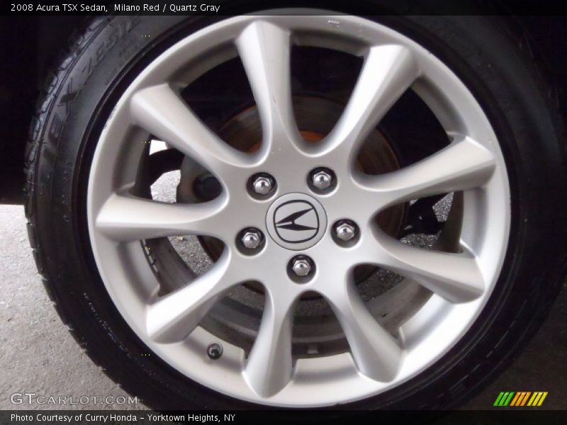 Milano Red / Quartz Gray 2008 Acura TSX Sedan