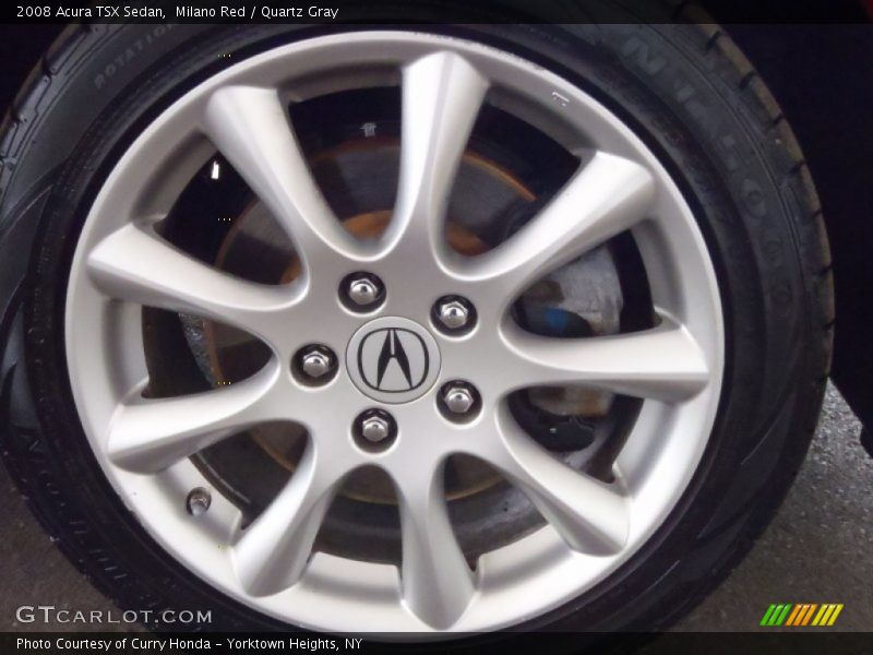 Milano Red / Quartz Gray 2008 Acura TSX Sedan