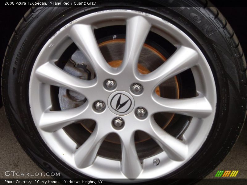 Milano Red / Quartz Gray 2008 Acura TSX Sedan