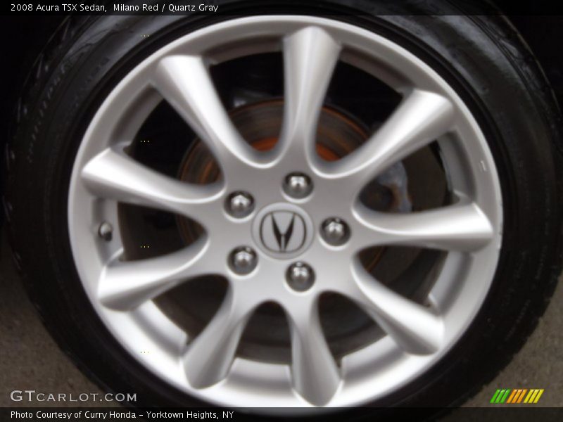 Milano Red / Quartz Gray 2008 Acura TSX Sedan