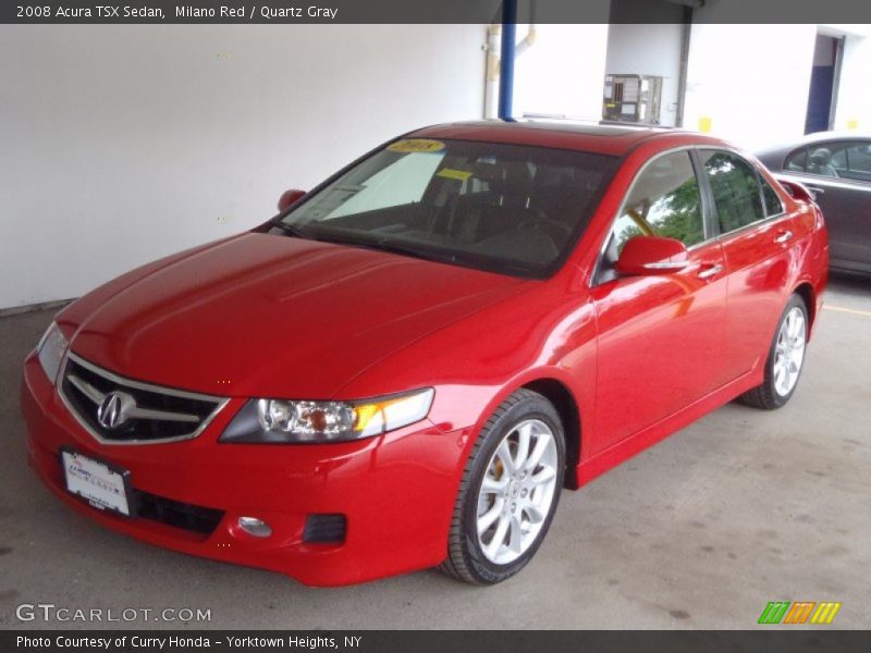 Milano Red / Quartz Gray 2008 Acura TSX Sedan