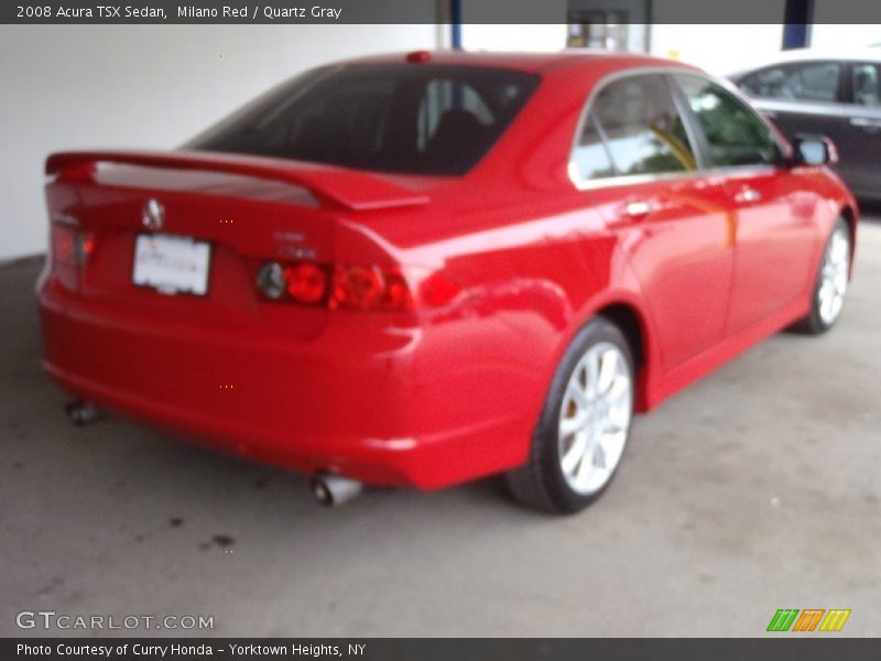 Milano Red / Quartz Gray 2008 Acura TSX Sedan