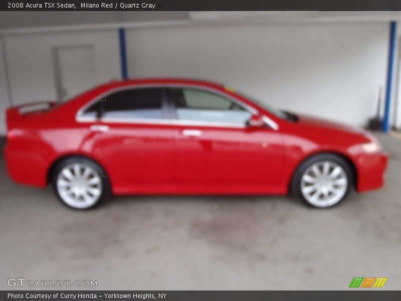 Milano Red / Quartz Gray 2008 Acura TSX Sedan