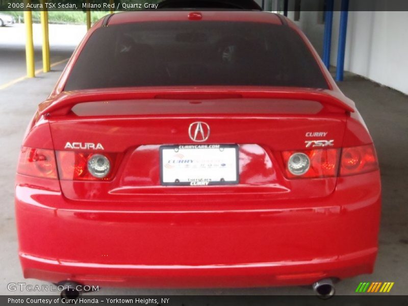 Milano Red / Quartz Gray 2008 Acura TSX Sedan