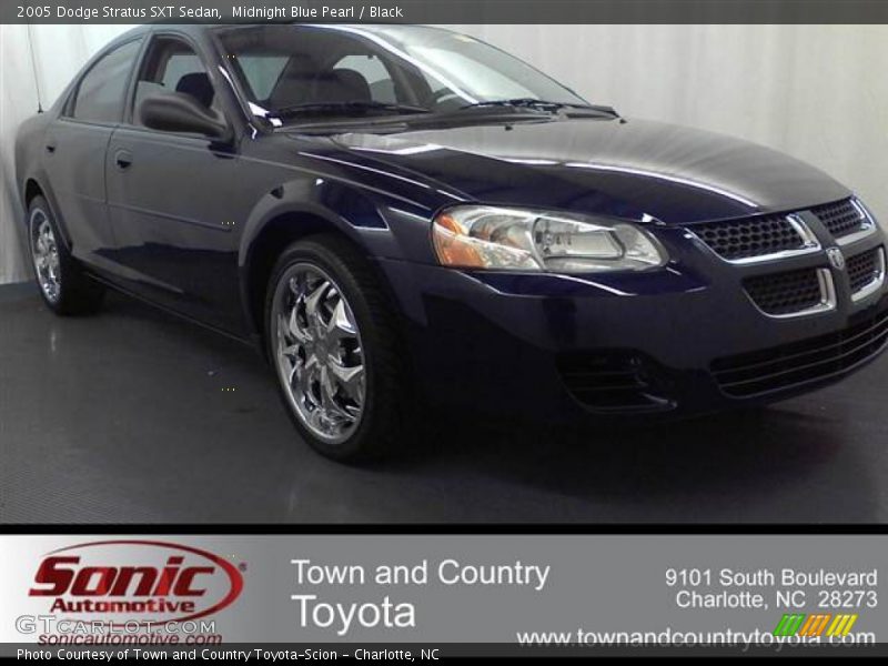 Midnight Blue Pearl / Black 2005 Dodge Stratus SXT Sedan