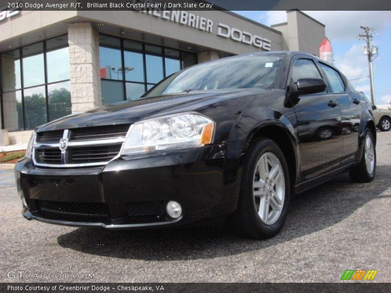 Brilliant Black Crystal Pearl / Dark Slate Gray 2010 Dodge Avenger R/T