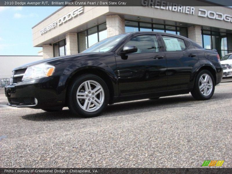 Brilliant Black Crystal Pearl / Dark Slate Gray 2010 Dodge Avenger R/T