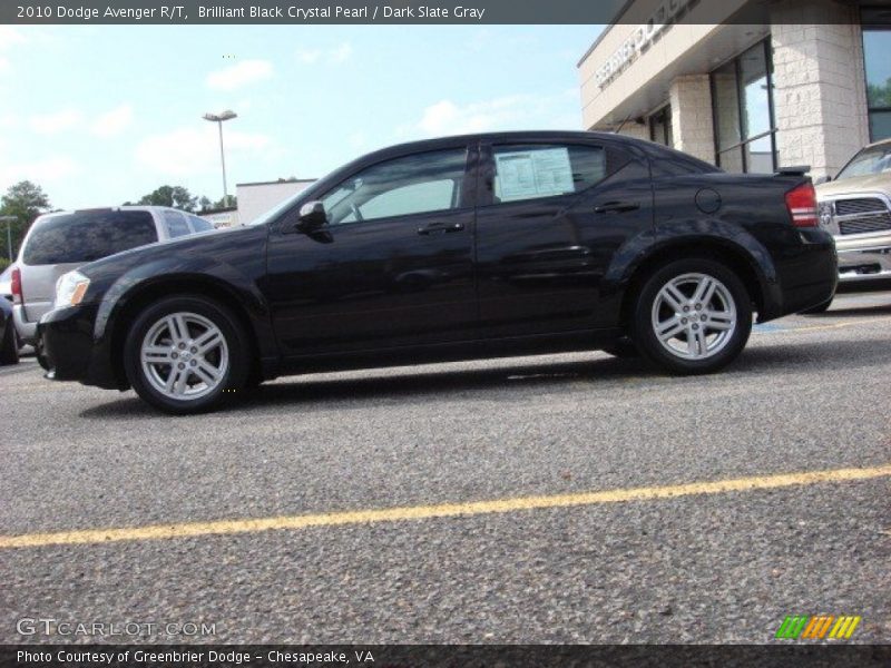 Brilliant Black Crystal Pearl / Dark Slate Gray 2010 Dodge Avenger R/T