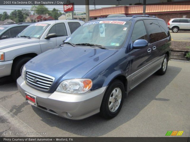 Blue Sapphire / Gray 2003 Kia Sedona EX