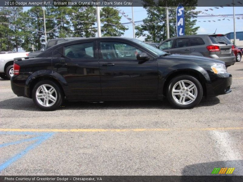 Brilliant Black Crystal Pearl / Dark Slate Gray 2010 Dodge Avenger R/T
