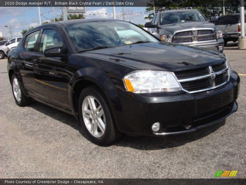 Brilliant Black Crystal Pearl / Dark Slate Gray 2010 Dodge Avenger R/T