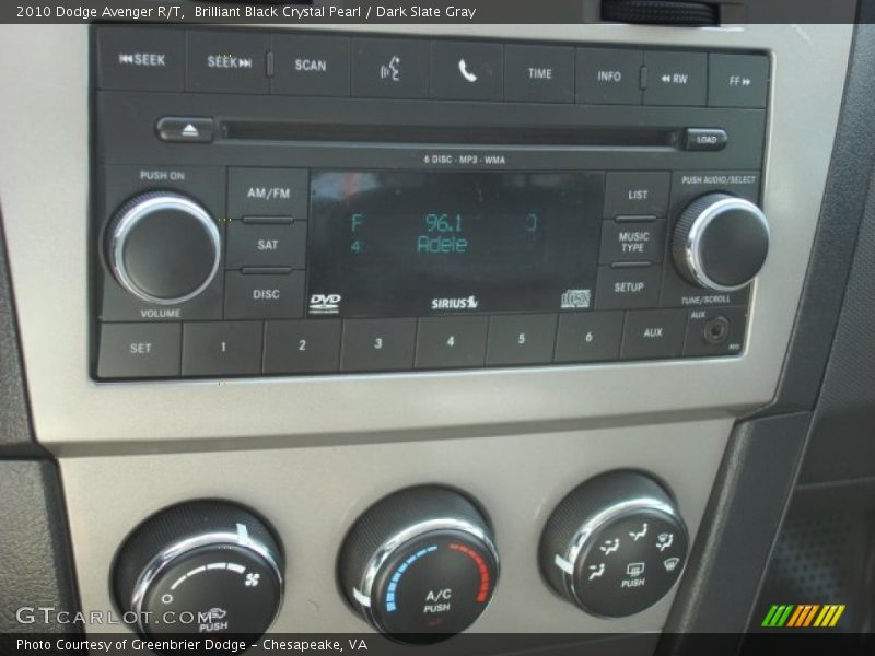 Brilliant Black Crystal Pearl / Dark Slate Gray 2010 Dodge Avenger R/T