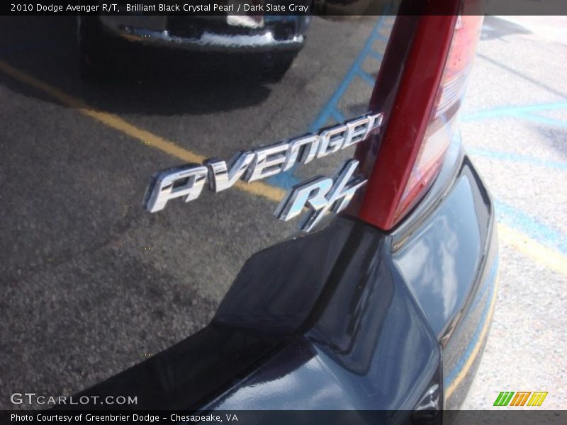 Brilliant Black Crystal Pearl / Dark Slate Gray 2010 Dodge Avenger R/T