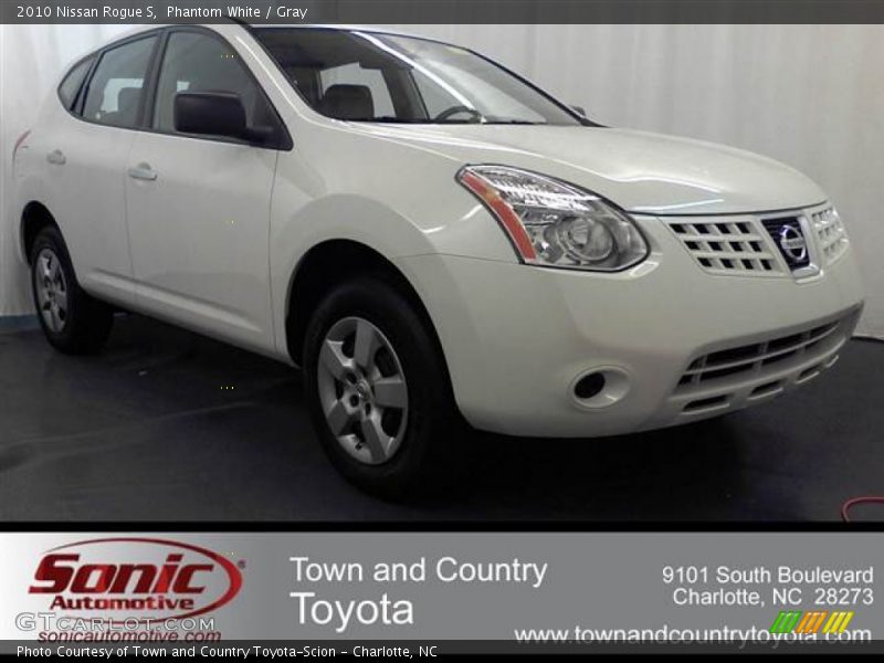 Phantom White / Gray 2010 Nissan Rogue S